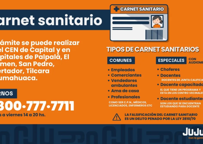 El turno para Carnet Sanitario se solicita por teléfono o vía web