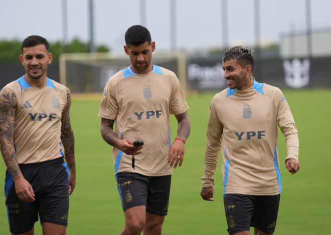 La Selección argentina se entrenó en la previa del partido ante Bolivia y Scaloni empieza a definir el equipo